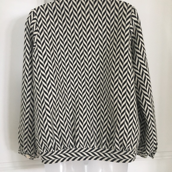Tibi Chevron Pattern Black and White Jacket - Picture 6 of 7